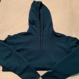 Semi-cropped teal NIKE hoodie | Dri Fit | Size XL